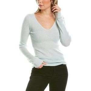 NWT Vince V-Neck Slim Rib Cashmere Sweater